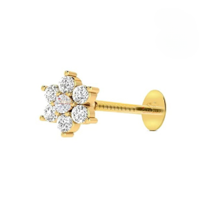 Zircon Diamond Cut Seven Stone Nose Pin