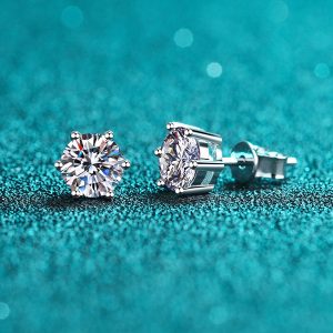 American Diamond One Stone Stud Earring