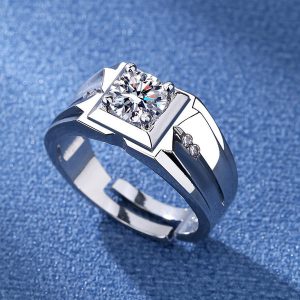 American Diamond  Imitation Classic Simple Men's Ring