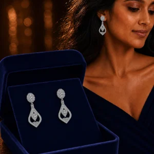 European and American Palace luxury water drop earrings retro micro inlaid zircon earrings personality all-match earrings female factory direct sales