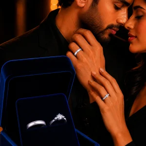 Diamond Cut Couple Proposal Ring